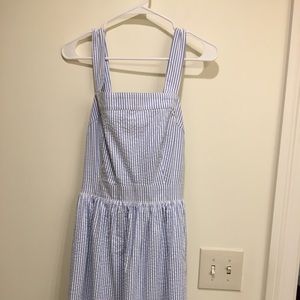 New with tags light blue seersucker jCrew dress